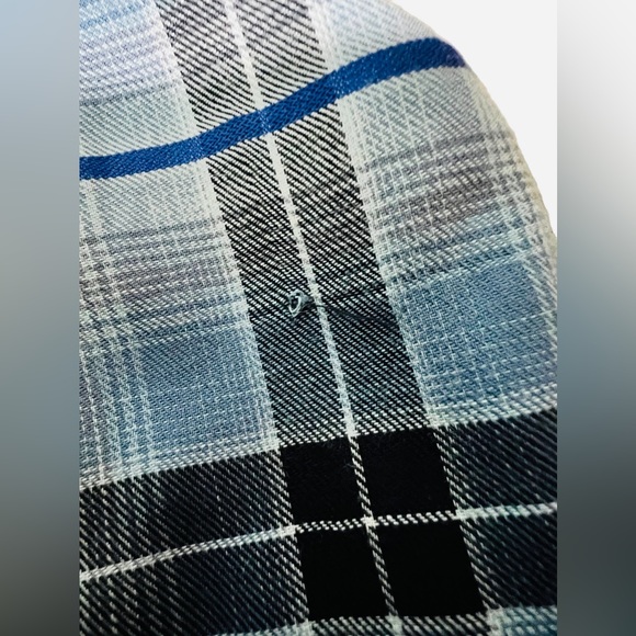 Robert Talbott Classic Blue Plaid Button Down Long Sleeve Shirt size XXL - Picture 8 of 10